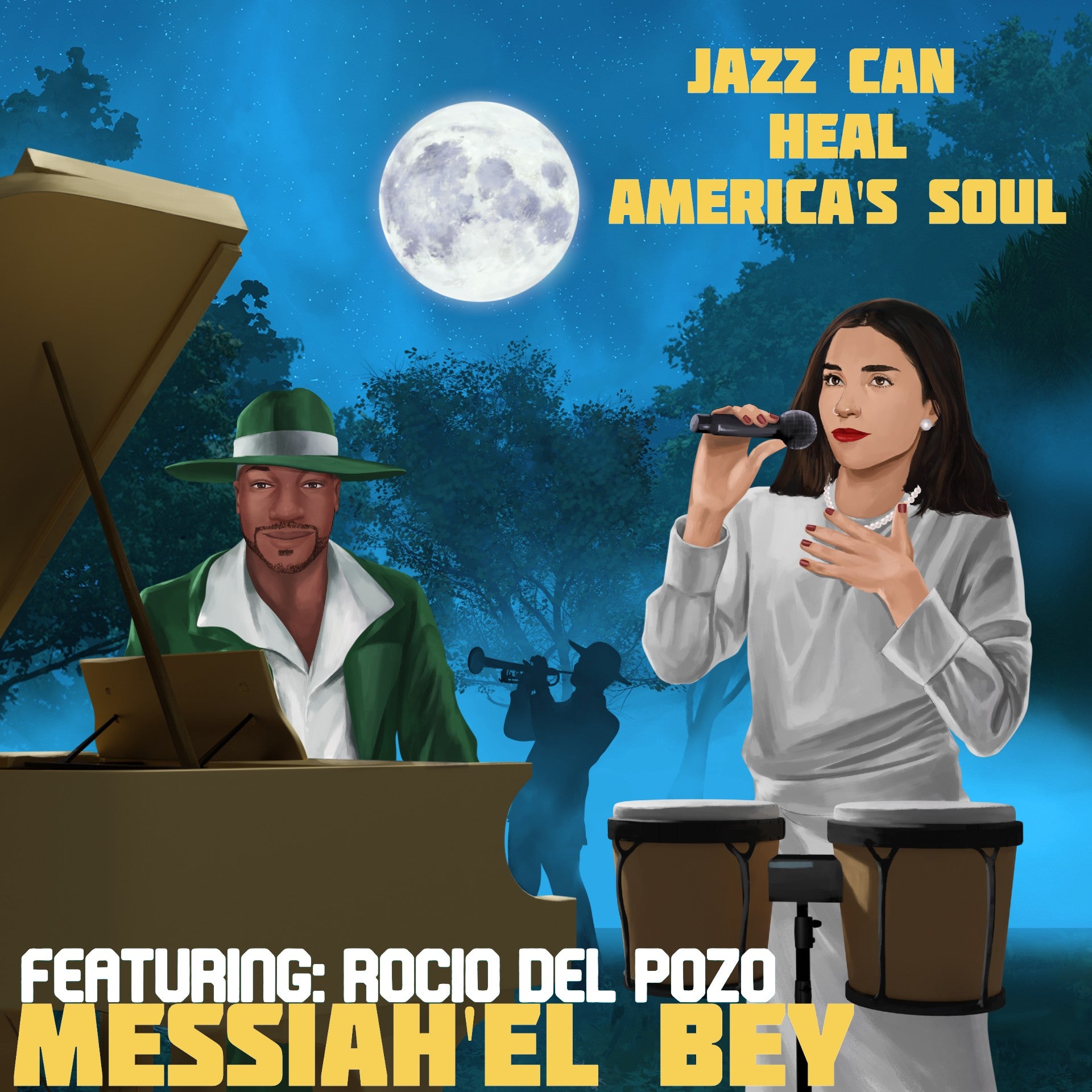 Renowned jazz musician Messiah'el Bey and songstress Rocio Del Pozo shows how 'Jazz Can Heal America's Soul'